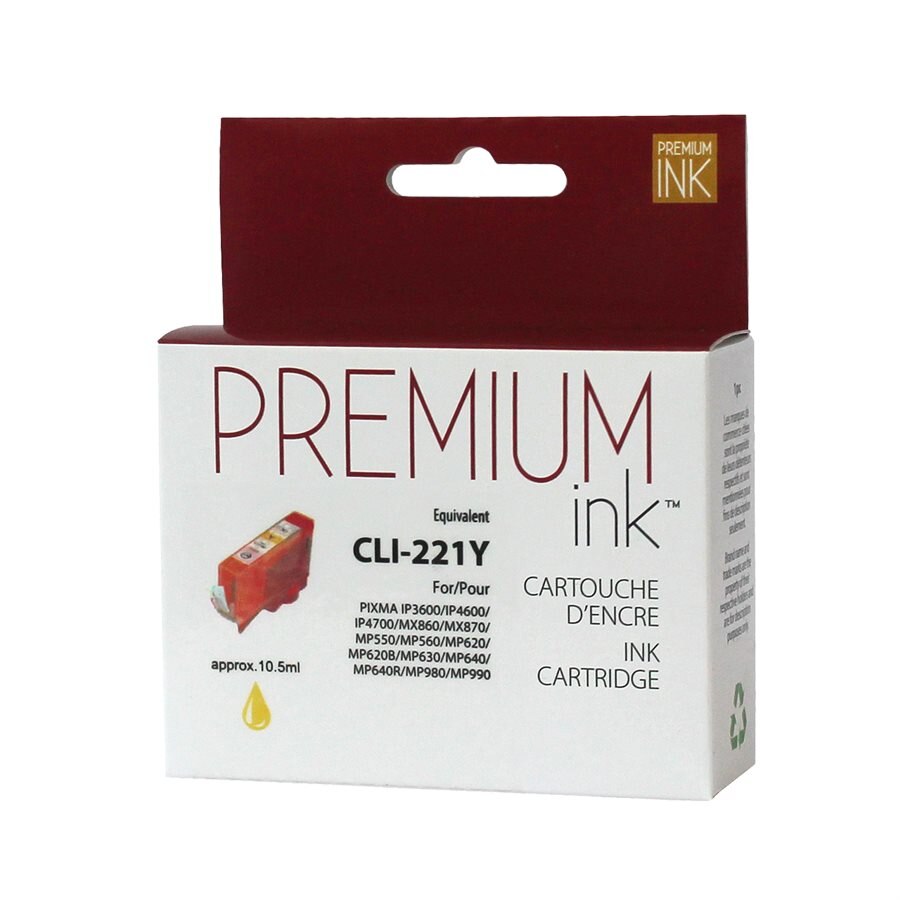 Canon CLI-221 Alternative Yellow Premium Ink Canon CLI-221 Alternative Yellow Premium Ink